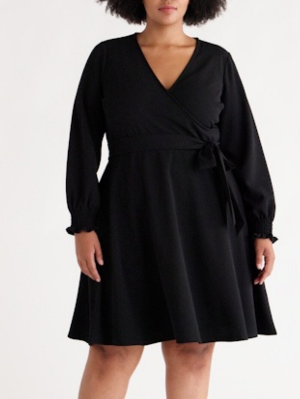 Leota Women's Perfect Wrap Blouson Sleeve Dress Size MEDIUM